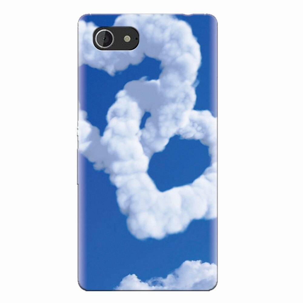 Husa silicon pentru Sony Xperia E3, Heart Shaped Clouds Blue Sky