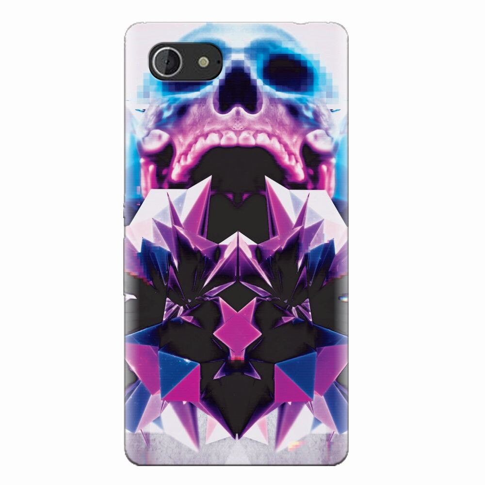 Husa silicon pentru Sony Xperia E3, Abstract Framed Skull