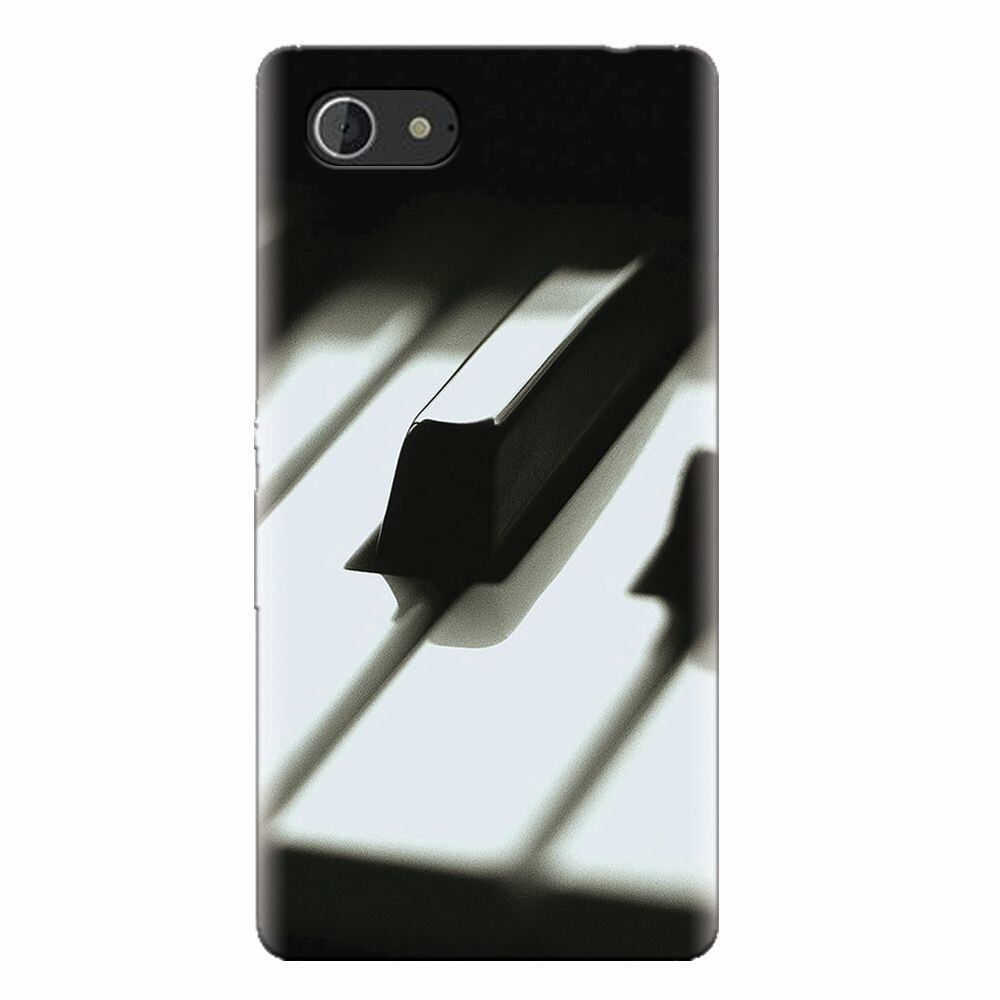 Husa silicon pentru Sony Xperia E3, Piano Key Close Up Macro