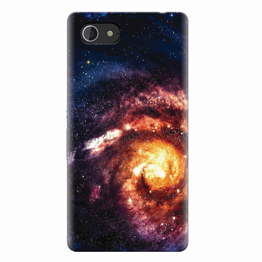 Husa silicon pentru Sony Xperia E3, Spiral Galaxy Illustration