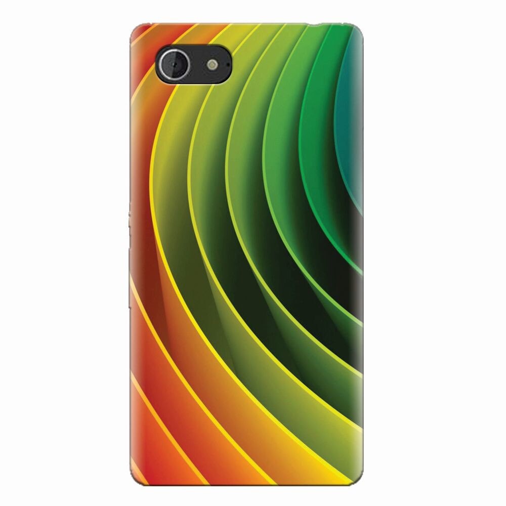 Husa silicon pentru Sony Xperia E3, 3D Multicolor Abstract Lines