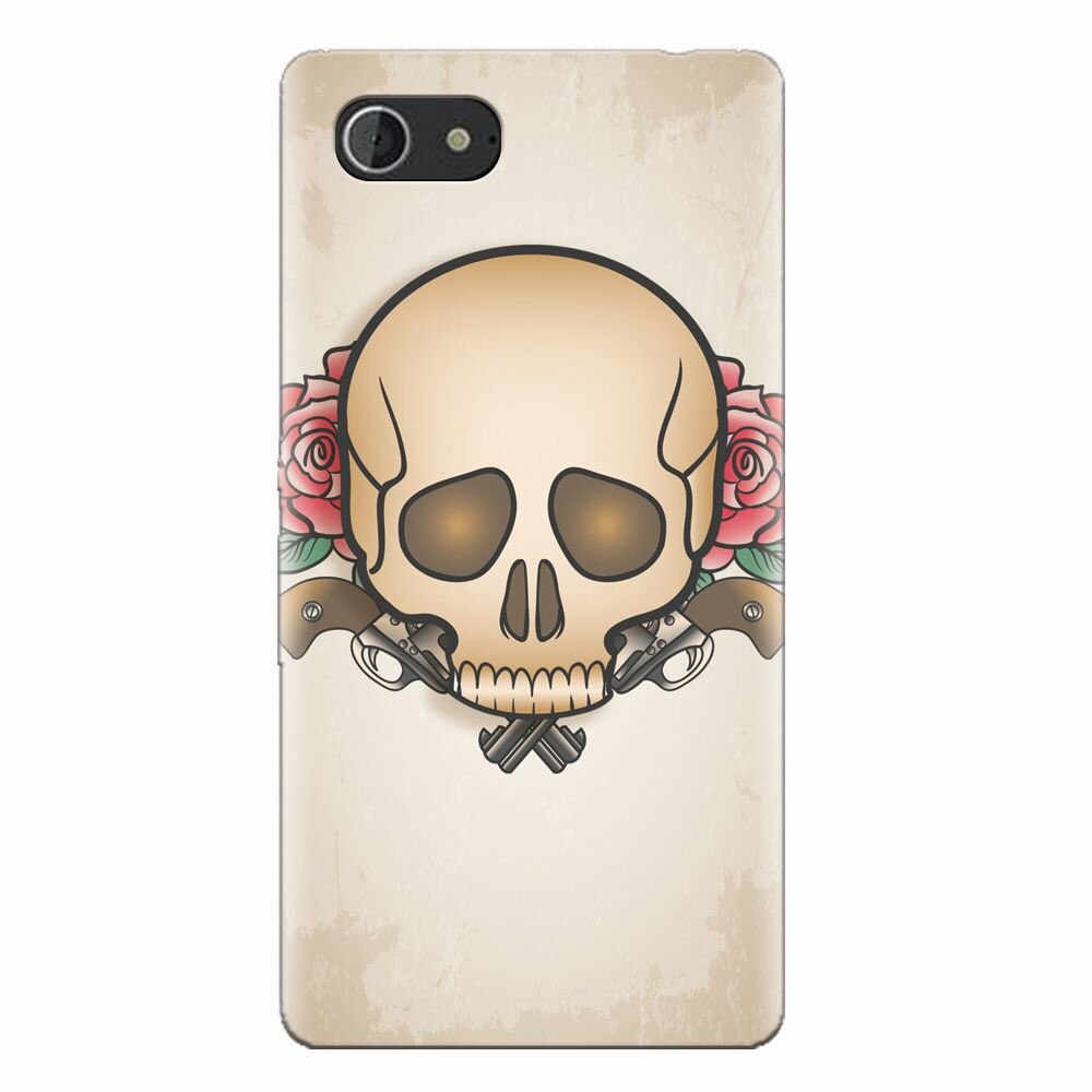 Husa silicon pentru Sony Xperia E3, Skulls And Roses