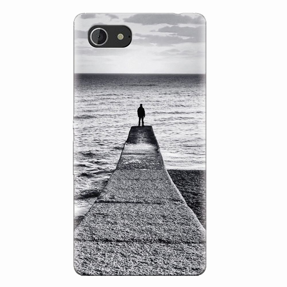 Husa silicon pentru Sony Xperia E3, Abstract Dock Man Grey