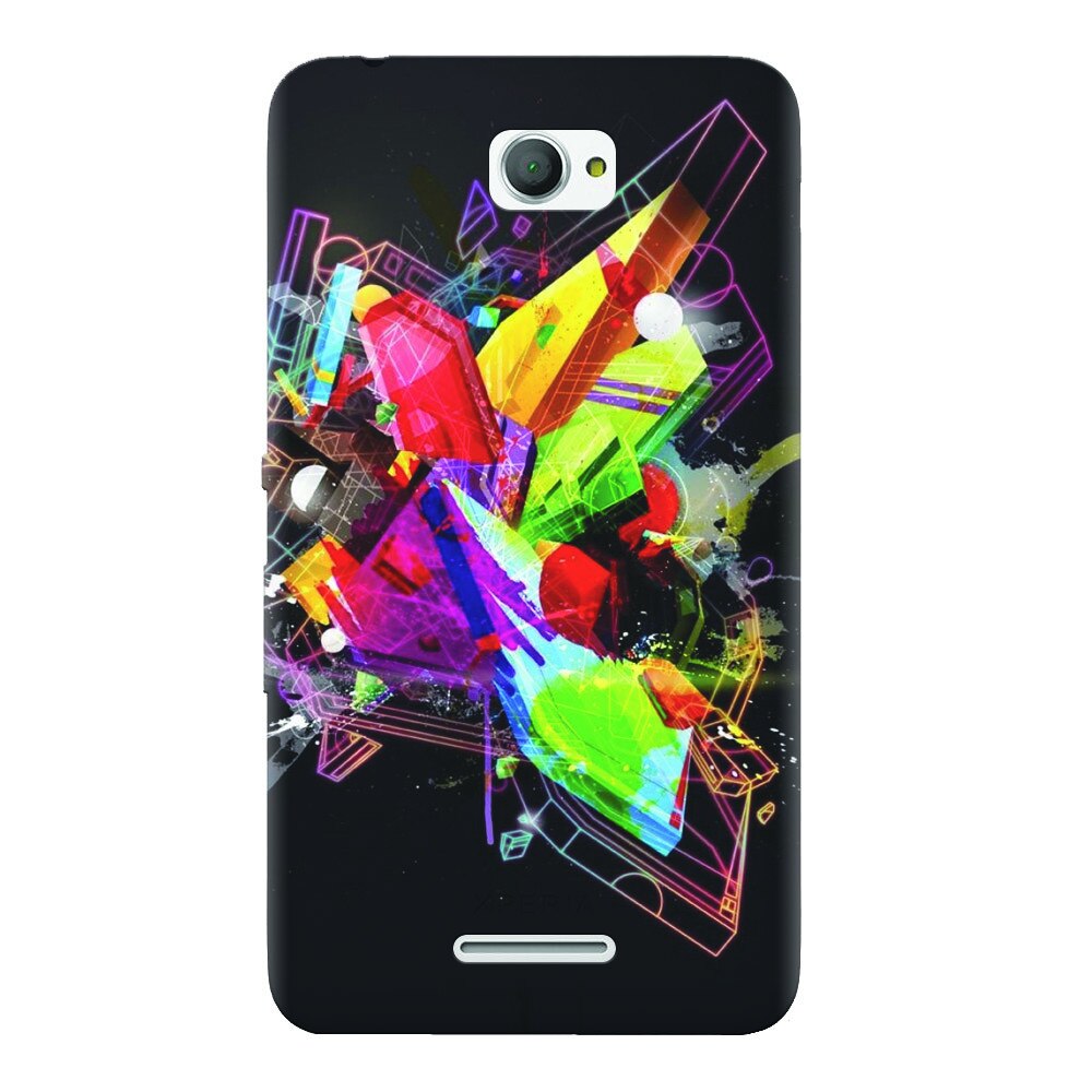 Husa silicon pentru Sony Xperia E4, Abstract Shape