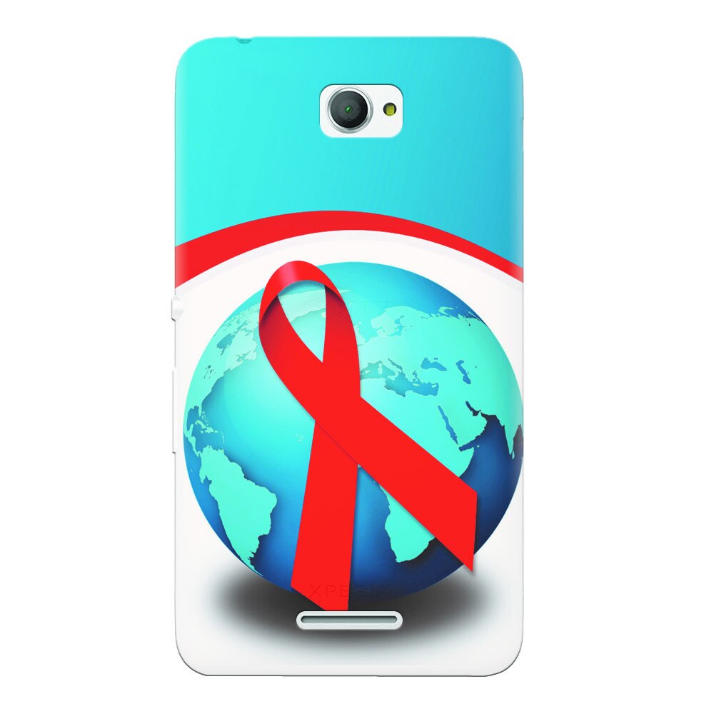 Husa silicon pentru Sony Xperia E4, World Aids Day