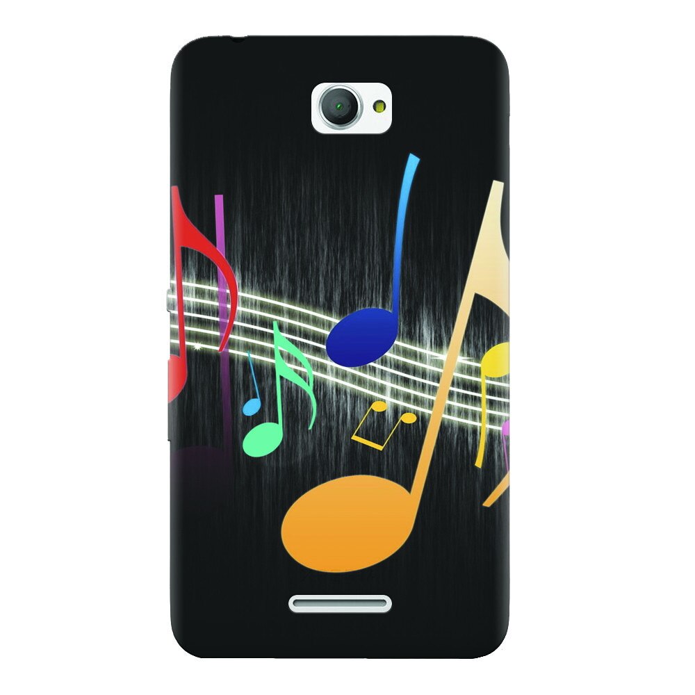 Husa silicon pentru Sony Xperia E4, Colorful Music