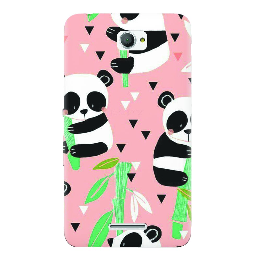 Husa silicon pentru Sony Xperia E4, Baby Panda 001