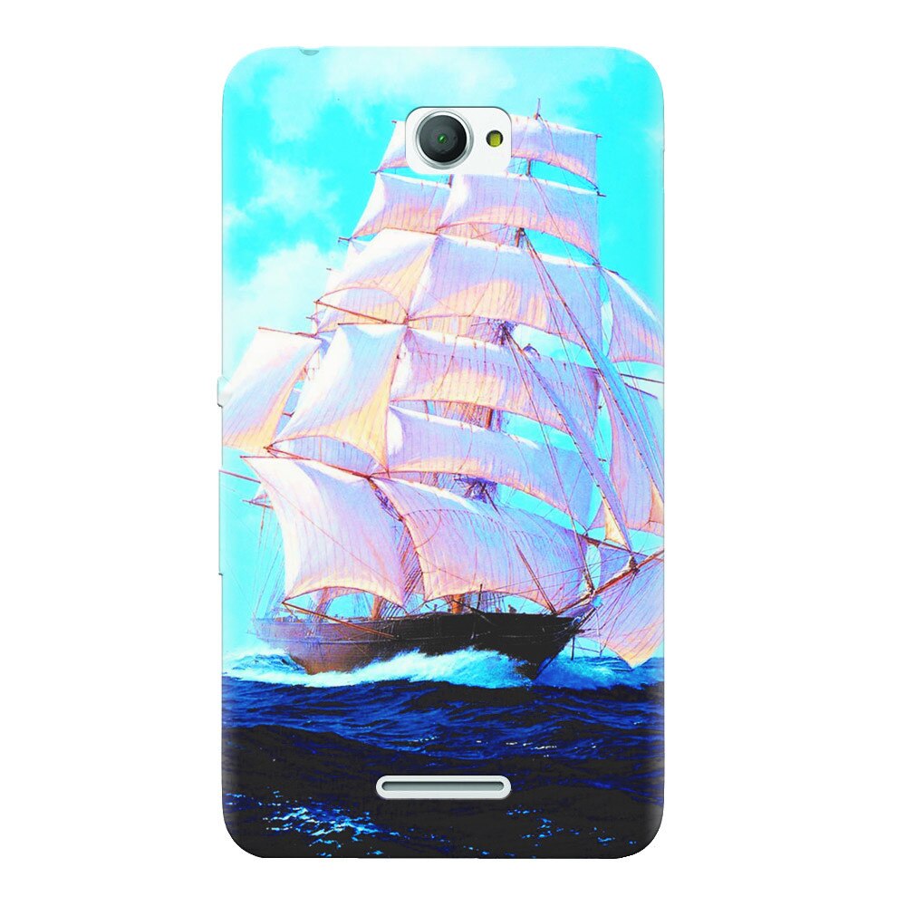 Husa silicon pentru Sony Xperia E4, Attractive Art Of Ships
