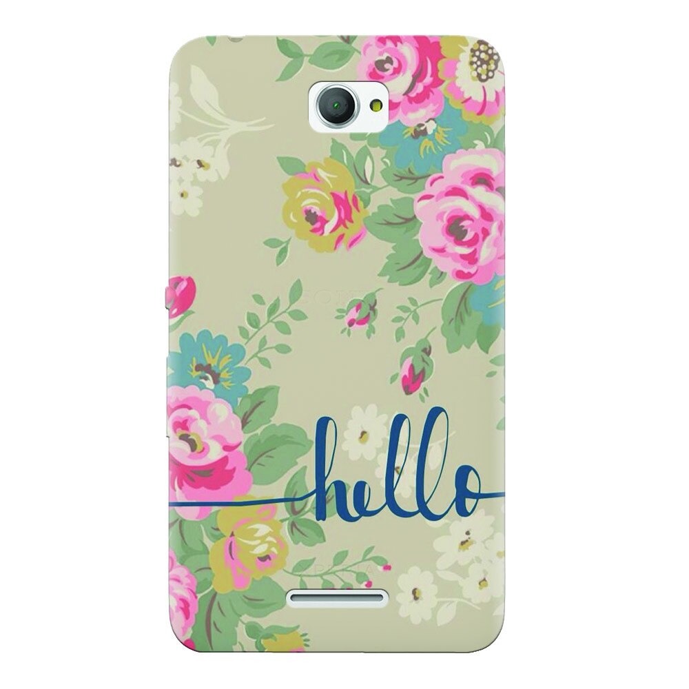 Husa silicon pentru Sony Xperia E4, Cute Flower Phone