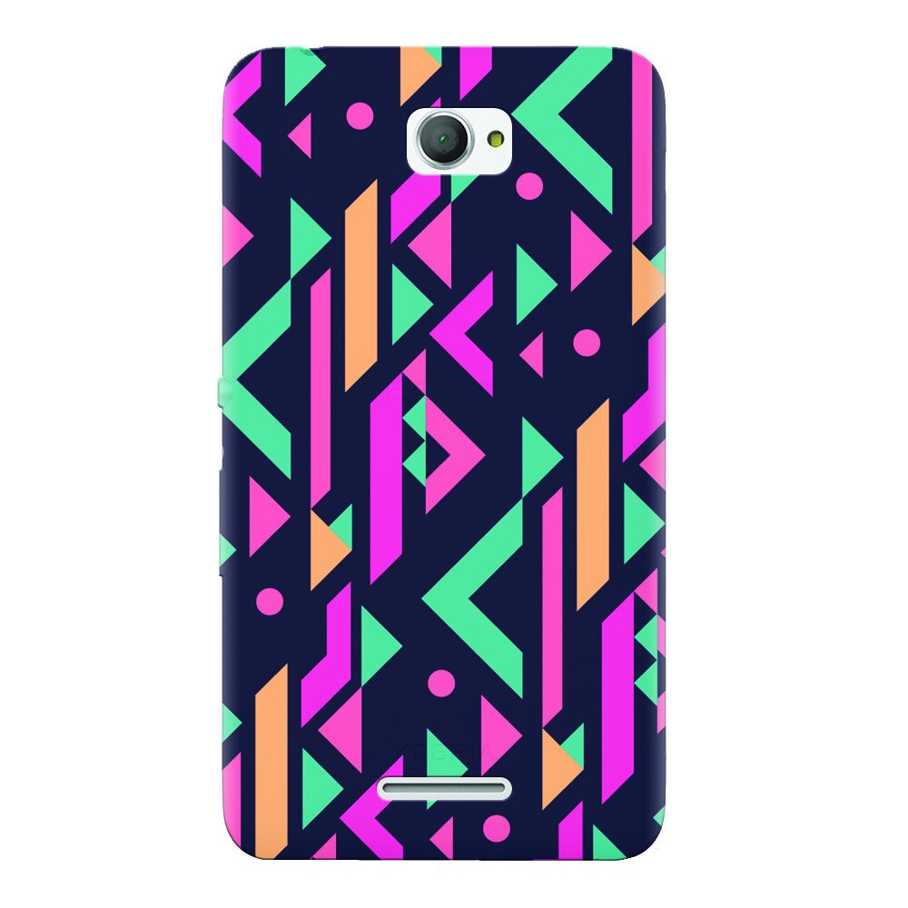 Husa silicon pentru Sony Xperia E4, Alien Geometrics