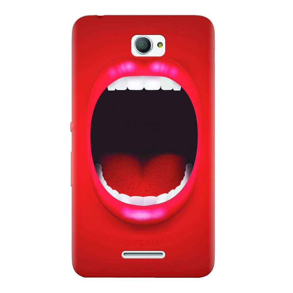 Husa silicon pentru Sony Xperia E4, Big Mouth