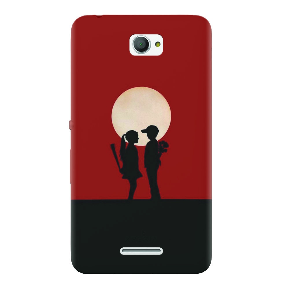 Husa silicon pentru Sony Xperia E4, Boy Girl Love Story