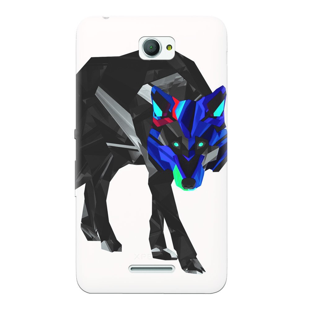 Husa silicon pentru Sony Xperia E4, Abstract Wolf