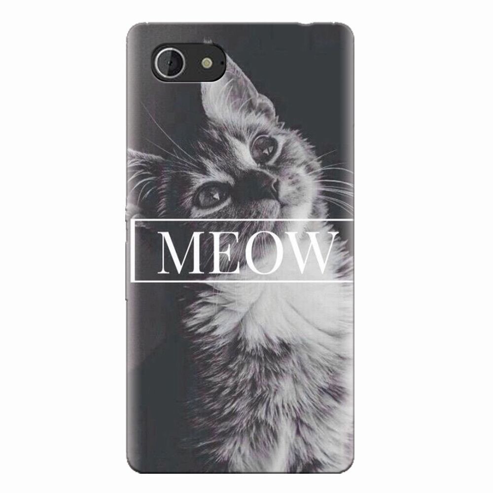 Husa silicon pentru Sony Xperia E3, Meow Cute Cat