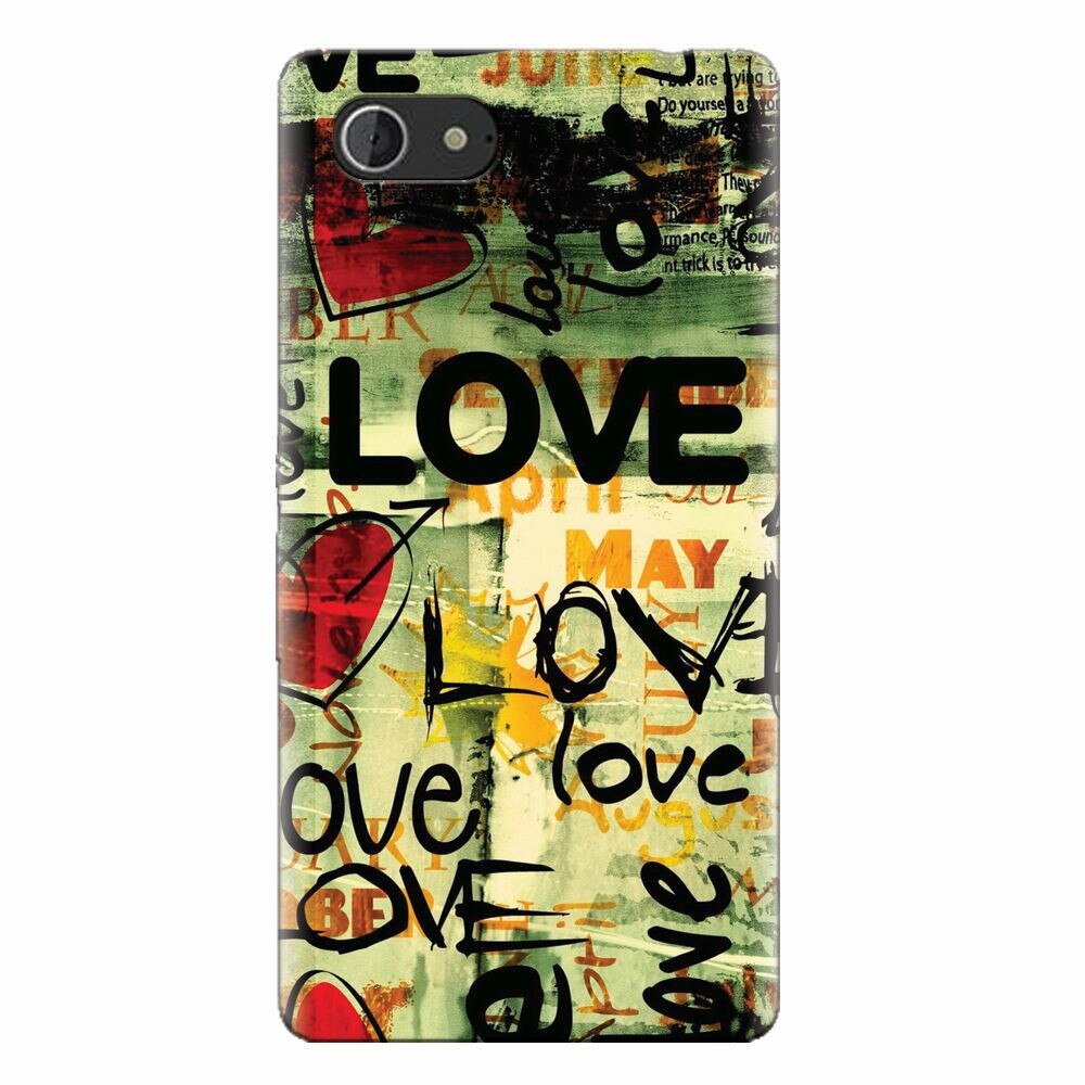 Husa silicon pentru Sony Xperia E3, Love Artwork