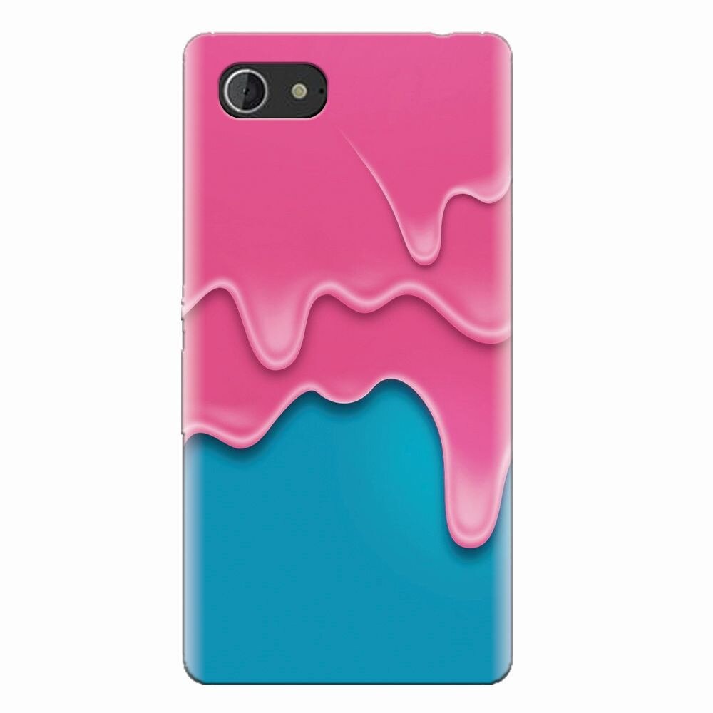Husa silicon pentru Sony Xperia E3, Pink Liquid Dripping