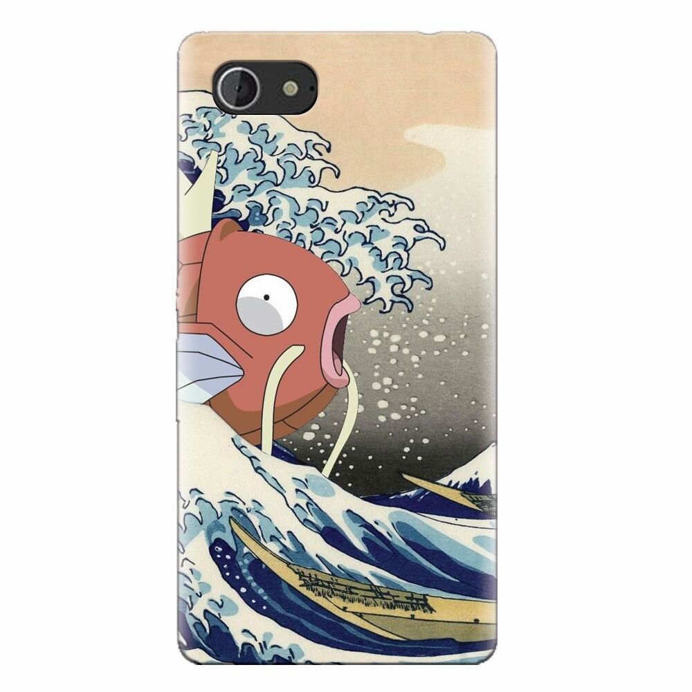 Husa silicon pentru Sony Xperia E3, Great Wave Fish