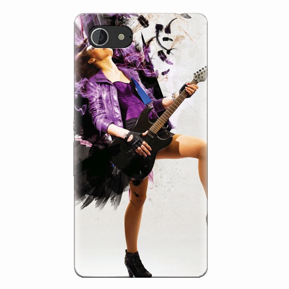 Husa silicon pentru Sony Xperia E3, Rock Music Girl