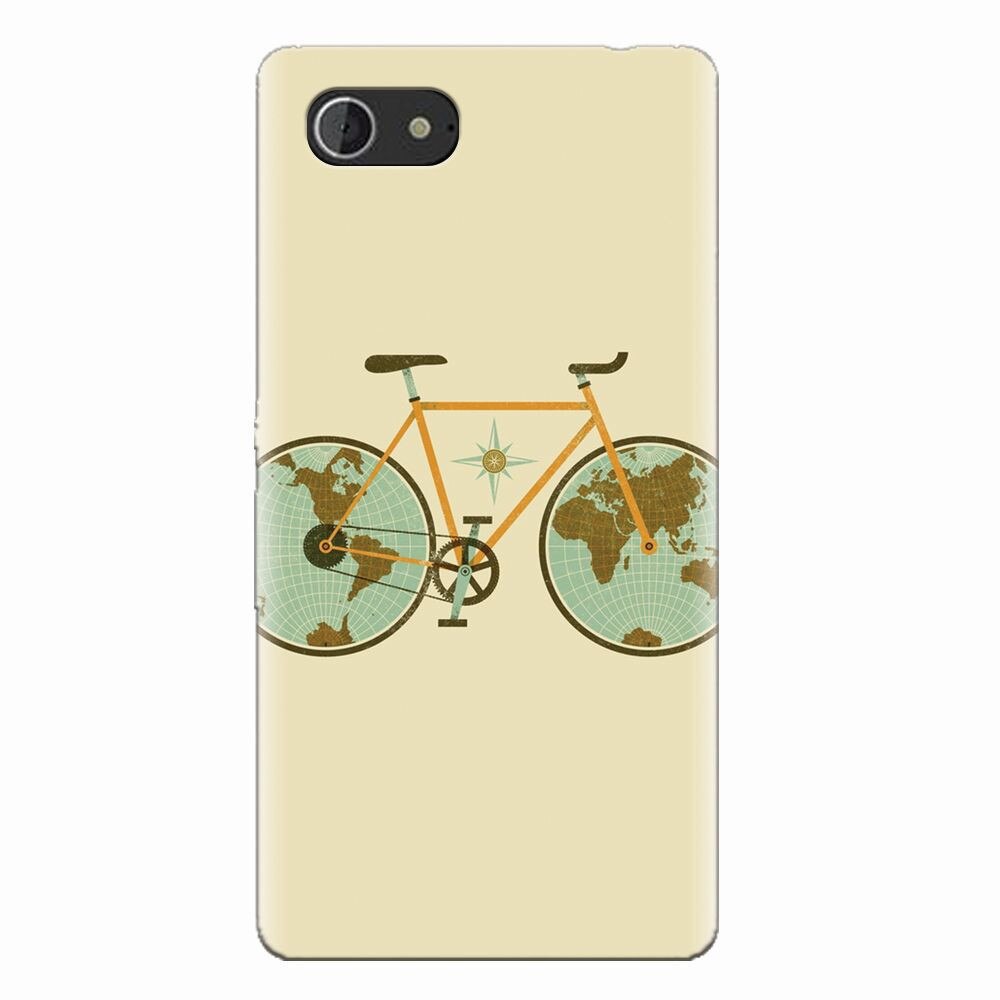 Husa silicon pentru Sony Xperia E3, Retro Bicycle Illustration