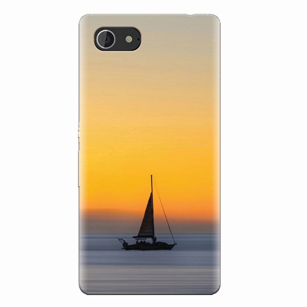 Husa silicon pentru Sony Xperia E3, Wind Sail Boat Ocean Sunset