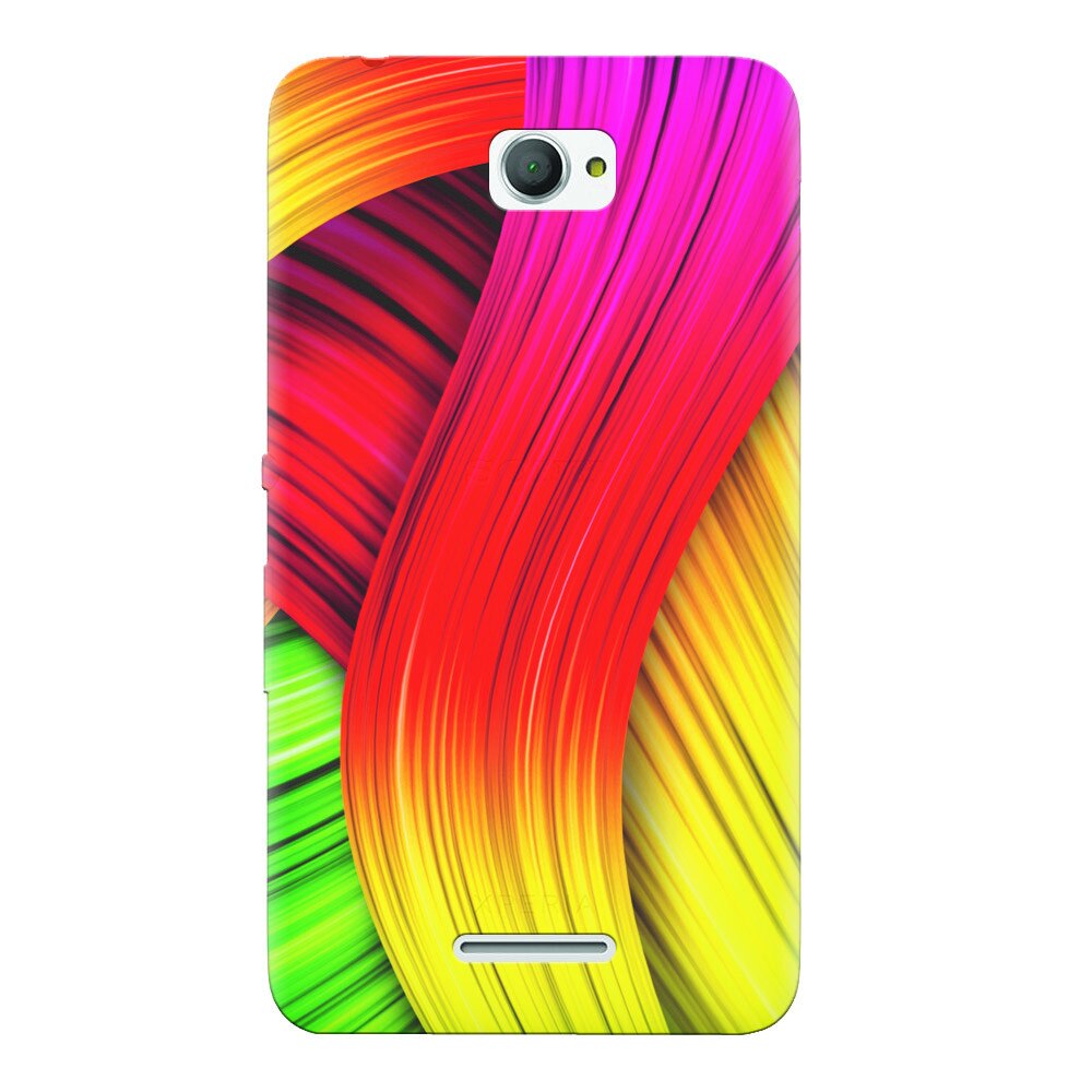 Husa silicon pentru Sony Xperia E4, Colorful Abstract