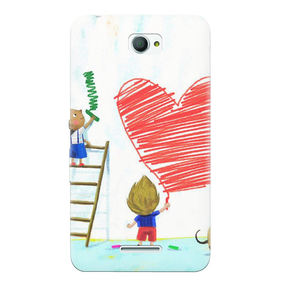 Husa silicon pentru Sony Xperia E4, I Love You Creatures