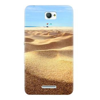 Husa silicon pentru Sony Xperia E4, Beach Sand Closeup Holiday Husa silicon pentru Sony Xperia E4, Beach Sand Closeup Holiday