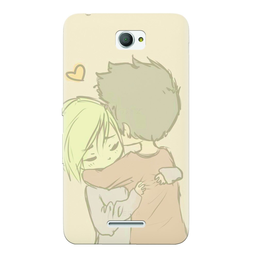 Husa silicon pentru Sony Xperia E4, Couple Hug