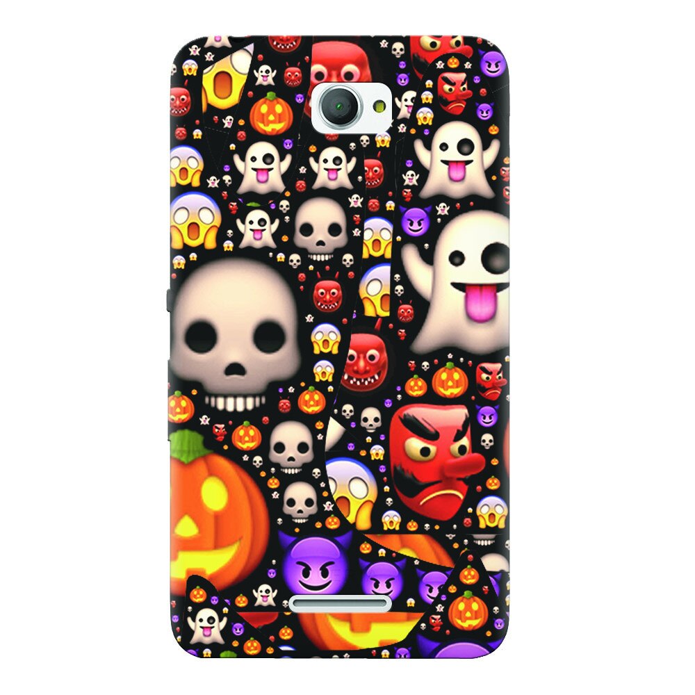 Husa silicon pentru Sony Xperia E4, Emoji Mess
