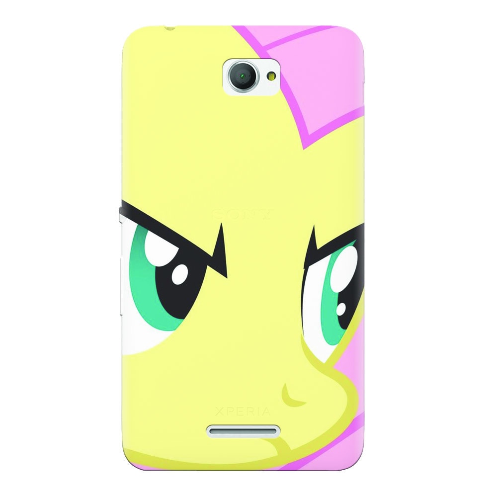 Husa silicon pentru Sony Xperia E4, Close Up Fluttershy My Little Pony Friendship Is Magic