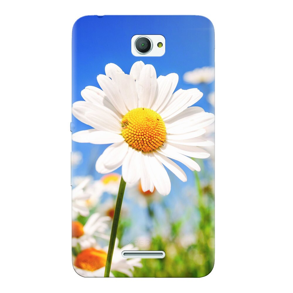 Husa silicon pentru Sony Xperia E4, Daisies Field Flowers