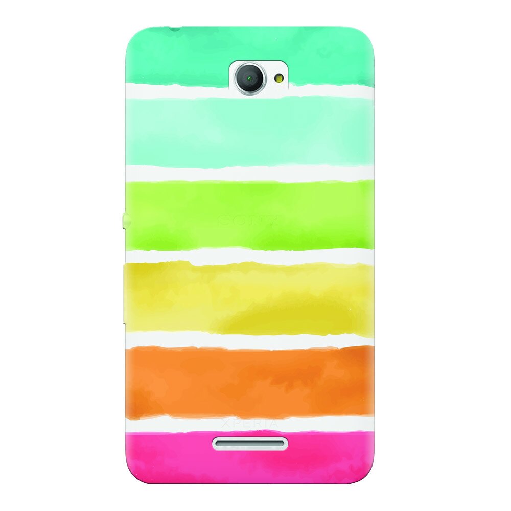 Husa silicon pentru Sony Xperia E4, Watercolors