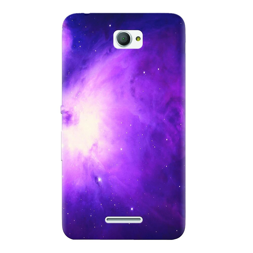 Husa silicon pentru Sony Xperia E4, Purple Supernova Nebula Explosion