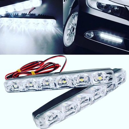 Set 2 bucati lumini de zi universale DRL Led Premium 6 leduri