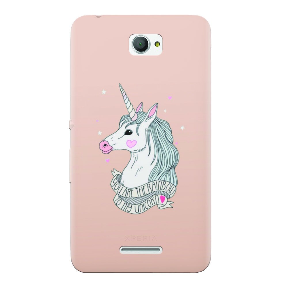 Husa silicon pentru Sony Xperia E4, Cute Rose Gold