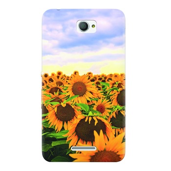 Husa silicon pentru Sony Xperia E4, Sunflowers Husa silicon pentru Sony Xperia E4, Sunflowers