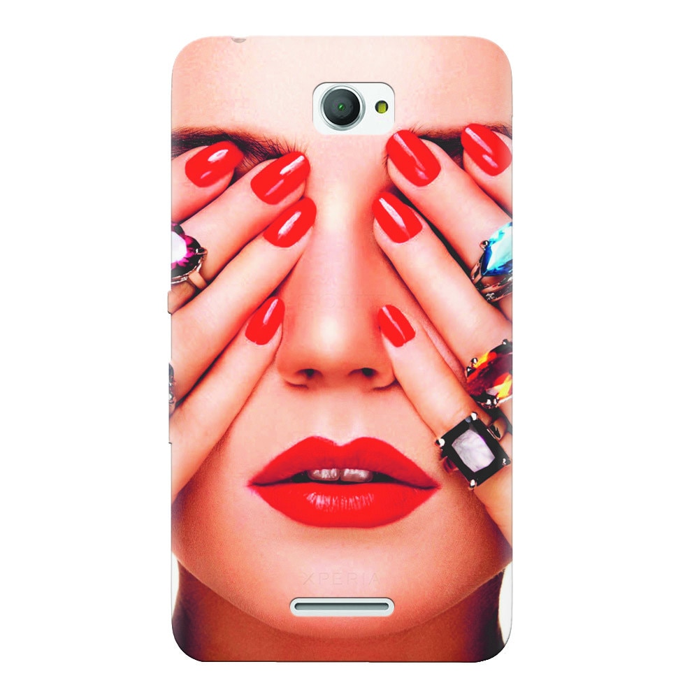 Husa silicon pentru Sony Xperia E4, Rings On All Fingers