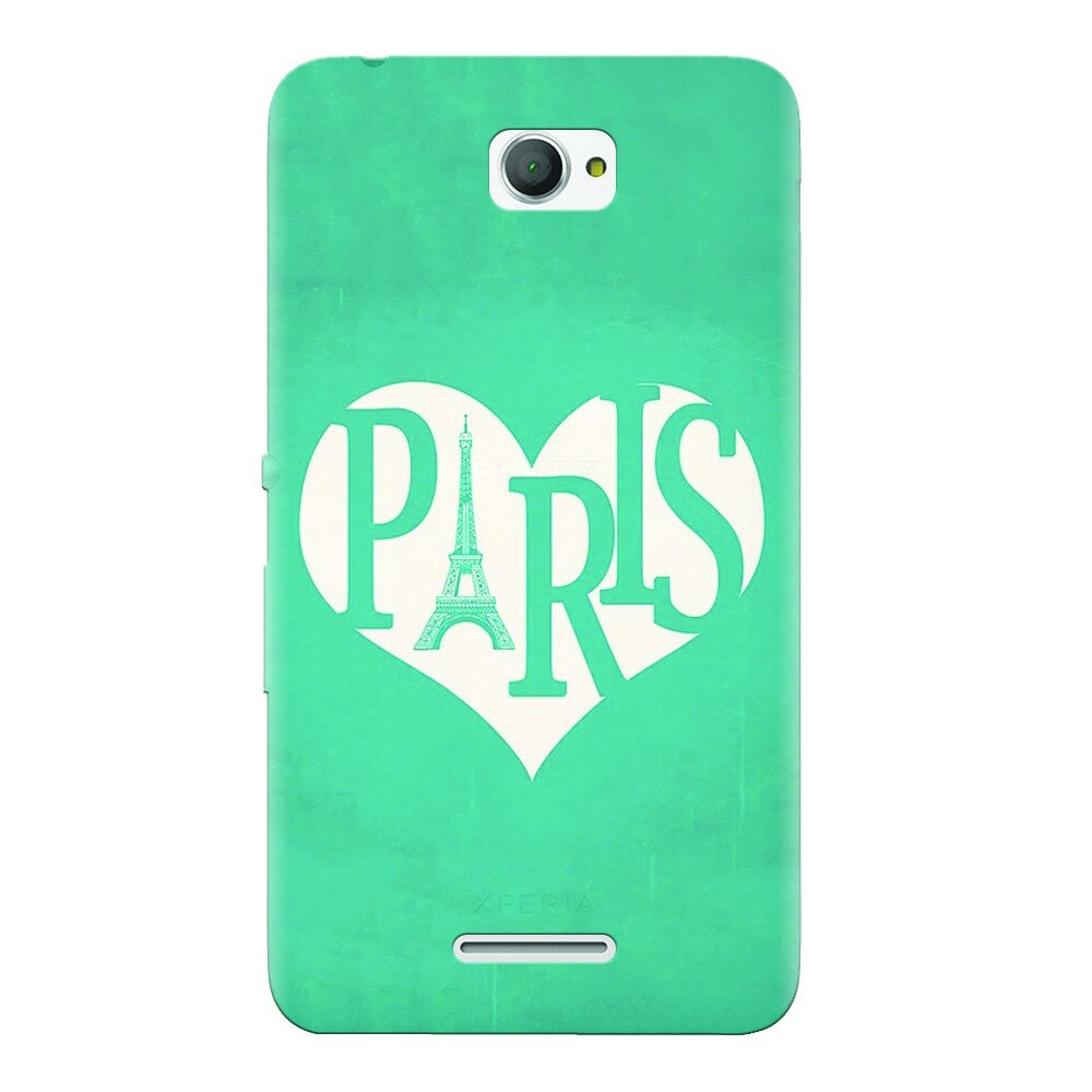 Husa silicon pentru Sony Xperia E4, I Love Paris