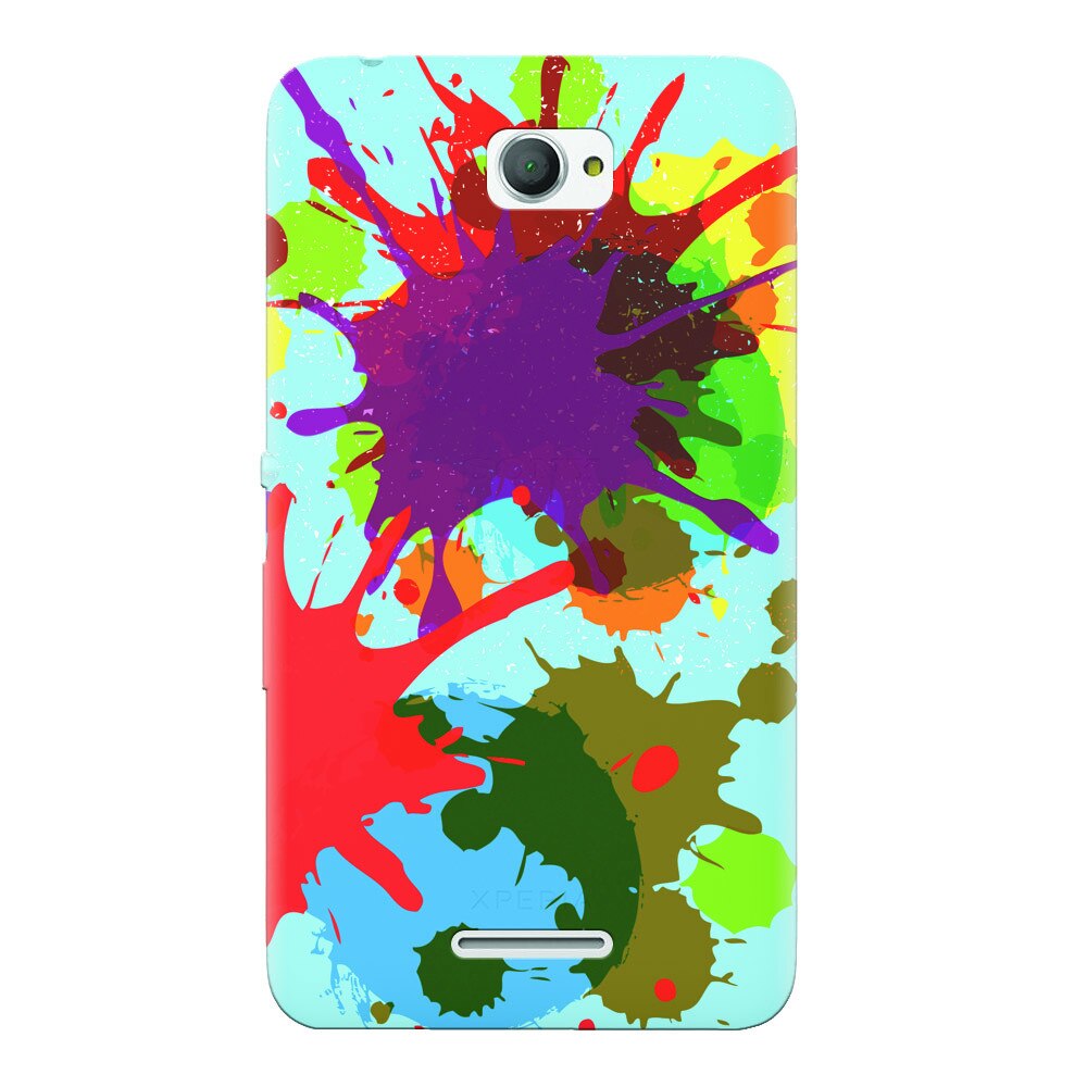 Husa silicon pentru Sony Xperia E4, Holi Splash