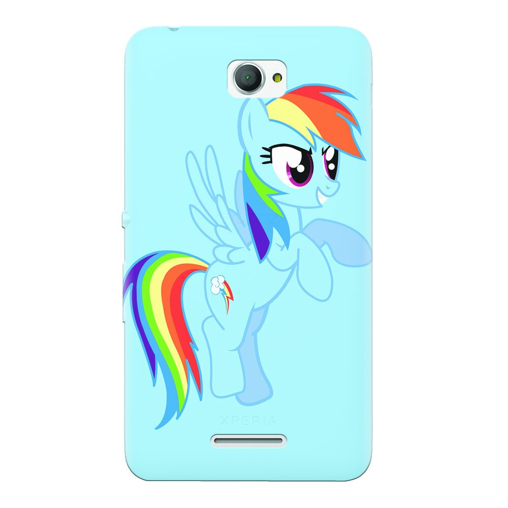 Husa silicon pentru Sony Xperia E4, Rainbow Dash