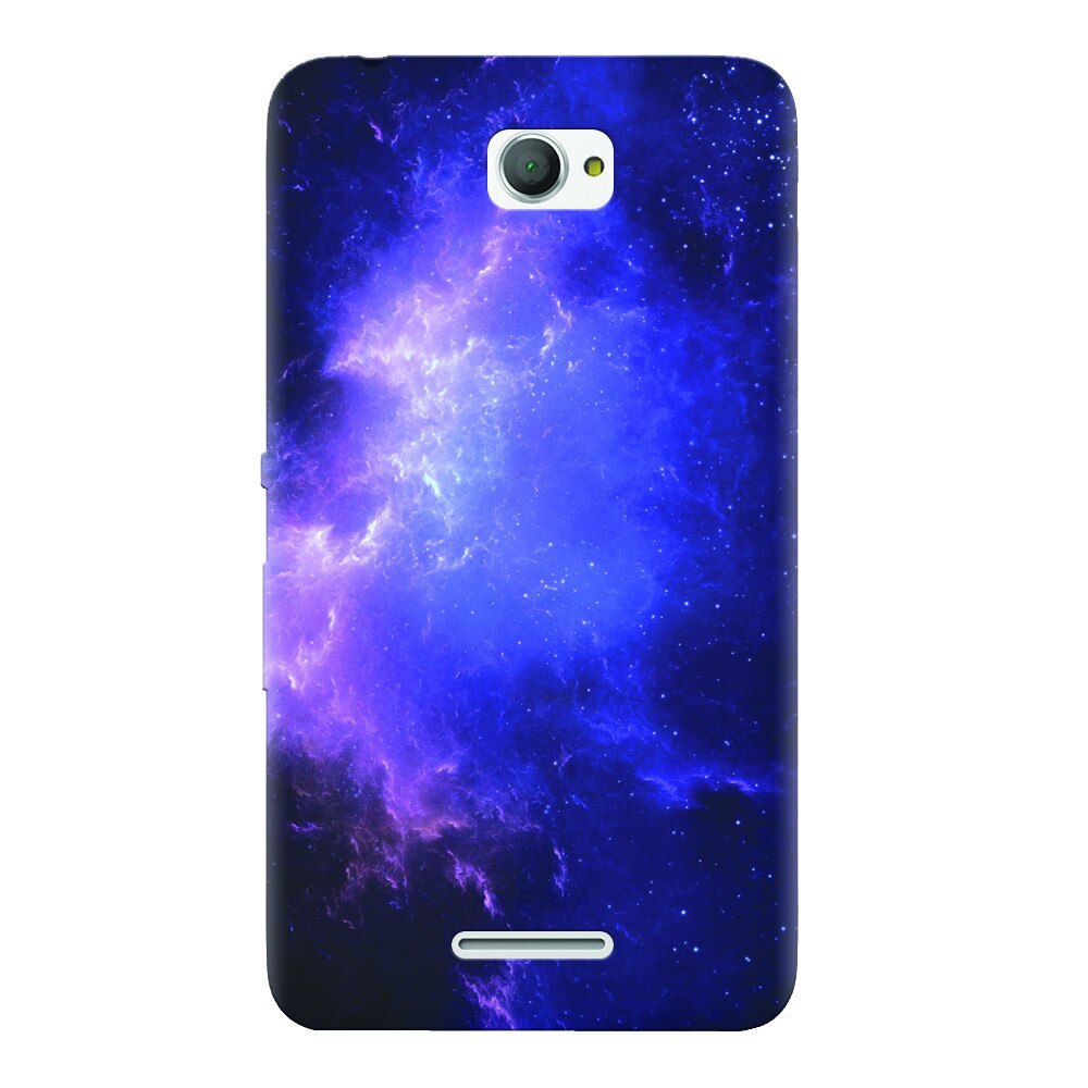 Husa silicon pentru Sony Xperia E4, Purple Space Nebula