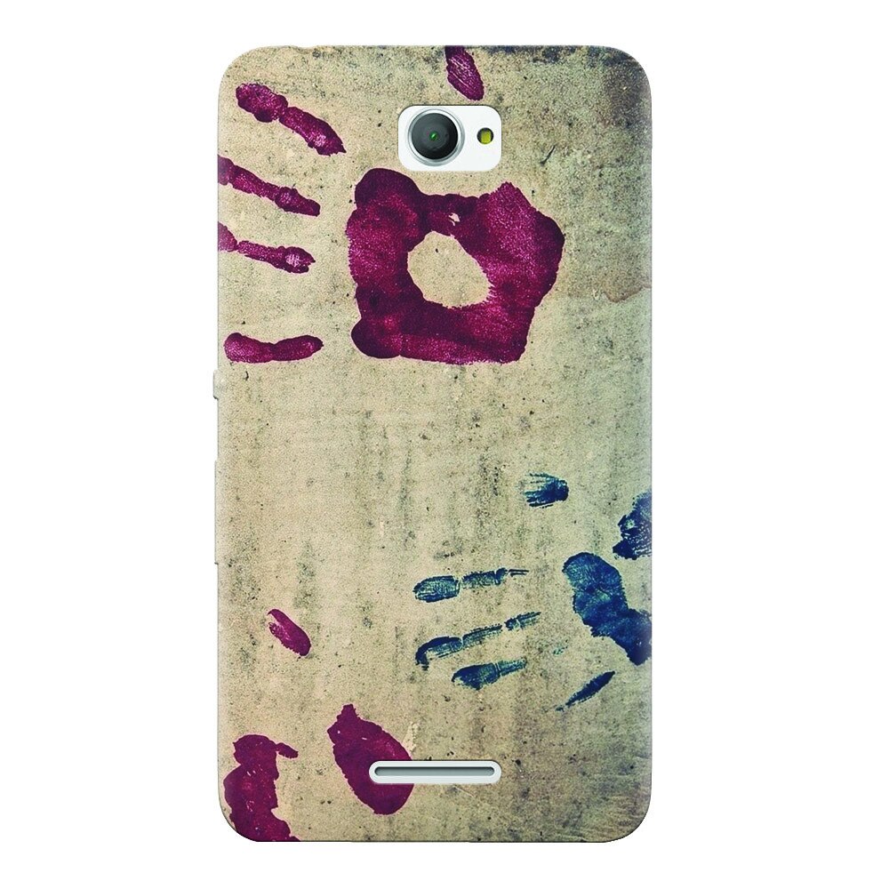 Husa silicon pentru Sony Xperia E4, Handprints