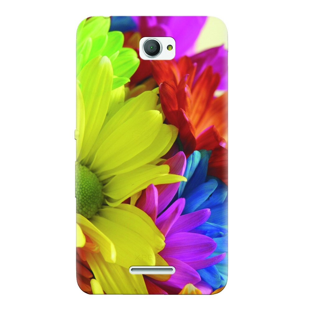 Husa silicon pentru Sony Xperia E4, Flower