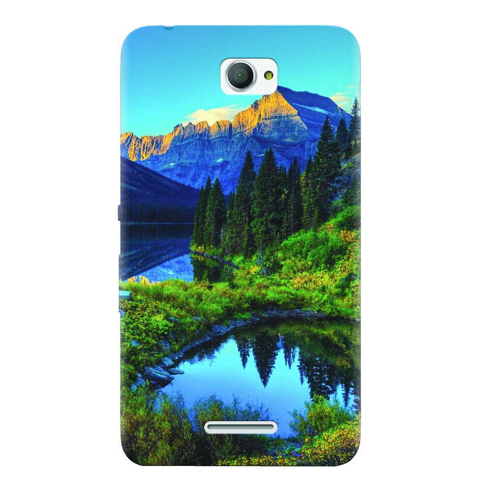 Husa silicon pentru Sony Xperia E4, HDR Mountains Lake