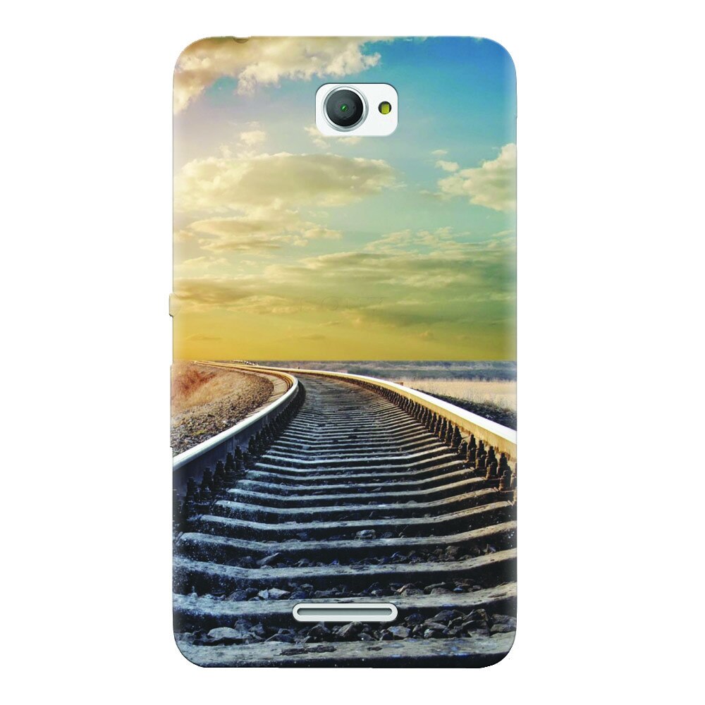 Husa silicon pentru Sony Xperia E4, Railroad Horizon