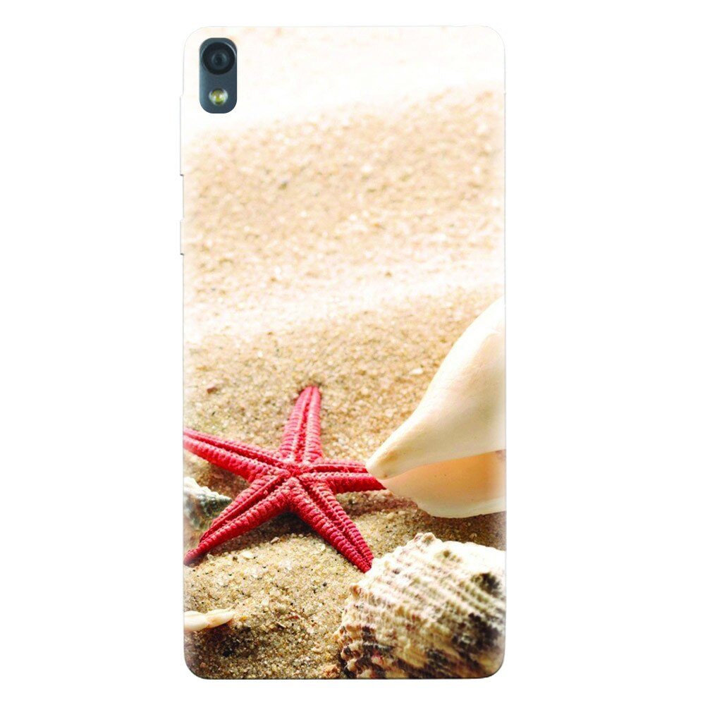 Husa silicon pentru Sony Xperia E5, Beach Shells And Starfish