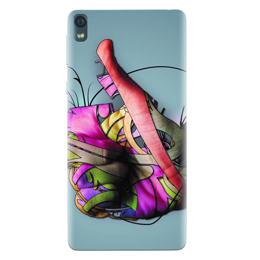 Husa silicon pentru Sony Xperia E5, Beautiful Hand Art