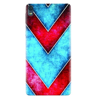 Husa silicon pentru Sony Xperia E5, Blue And Red Abstract Husa silicon pentru Sony Xperia E5, Blue And Red Abstract