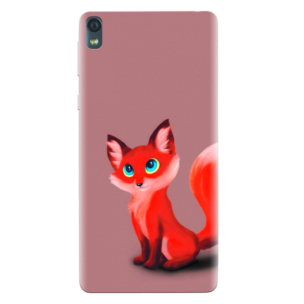 Husa silicon pentru Sony Xperia E5, Fox Cartoon Animal And