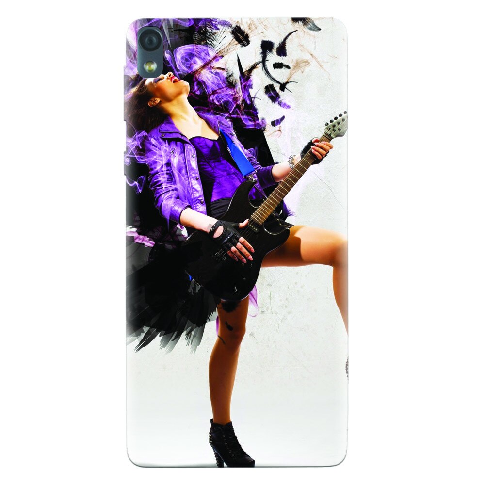 Husa silicon pentru Sony Xperia E5, Rock Music Girl